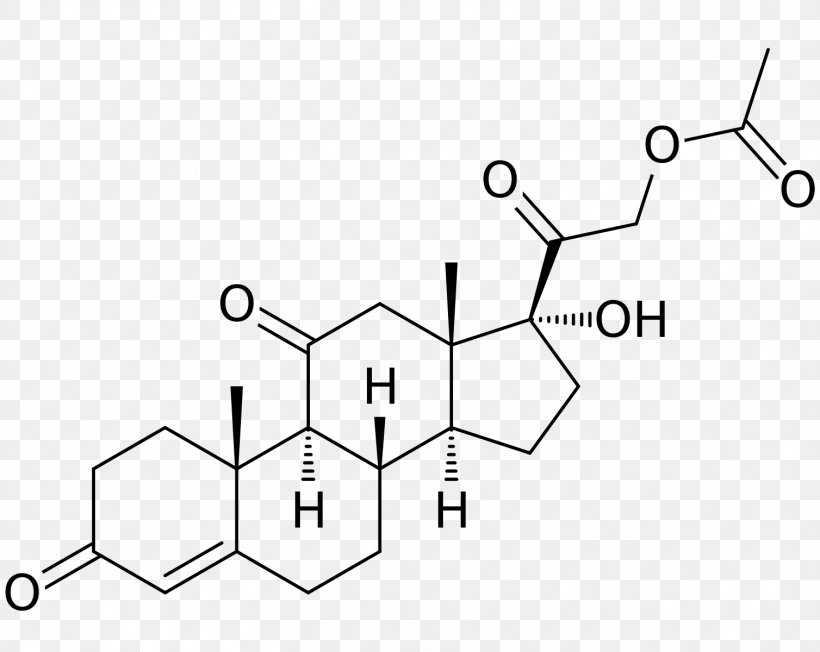 Cortisol Hydrocortisone Glucocorticoid Corticosteroid, PNG, 1508x1200px, Cortisol, Adrenal Cortex, Adrenal Gland, Area, Black And White Download Free
