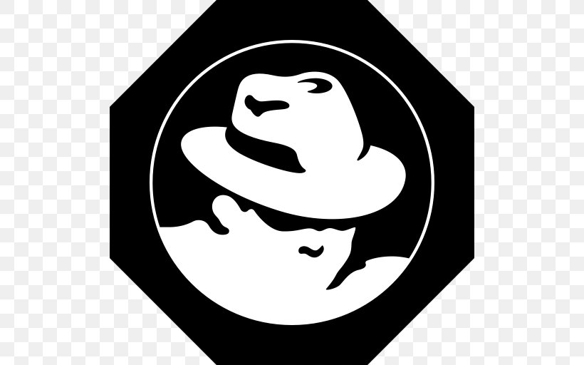 Red Hat Software Red Hat Enterprise Linux Open-source Software, PNG, 512x512px, Red Hat Software, Art, Artwork, Black, Black And White Download Free