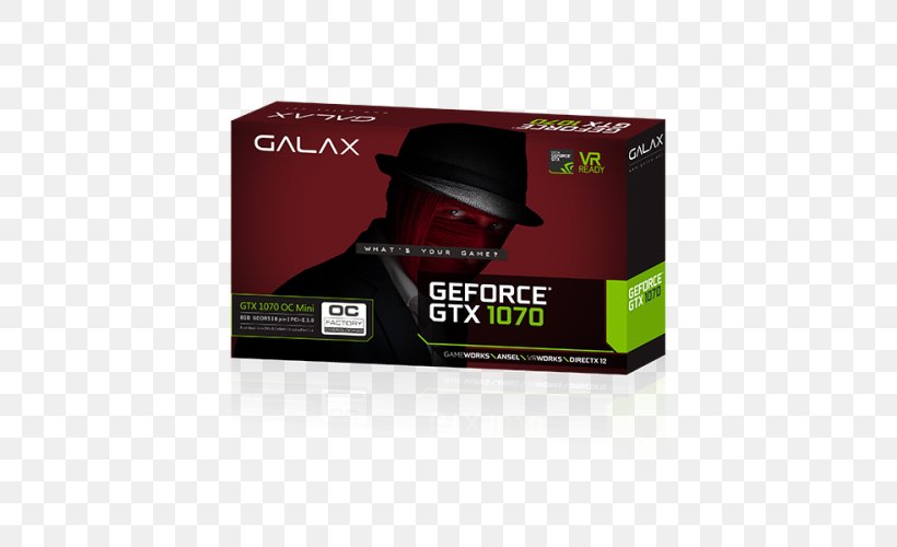 Graphics Cards & Video Adapters NVIDIA GeForce GTX 1070 Ti 英伟达精视GTX GALAXY Technology, PNG, 500x500px, Graphics Cards Video Adapters, Carton, Digital Visual Interface, Electronic Device, Electronics Accessory Download Free