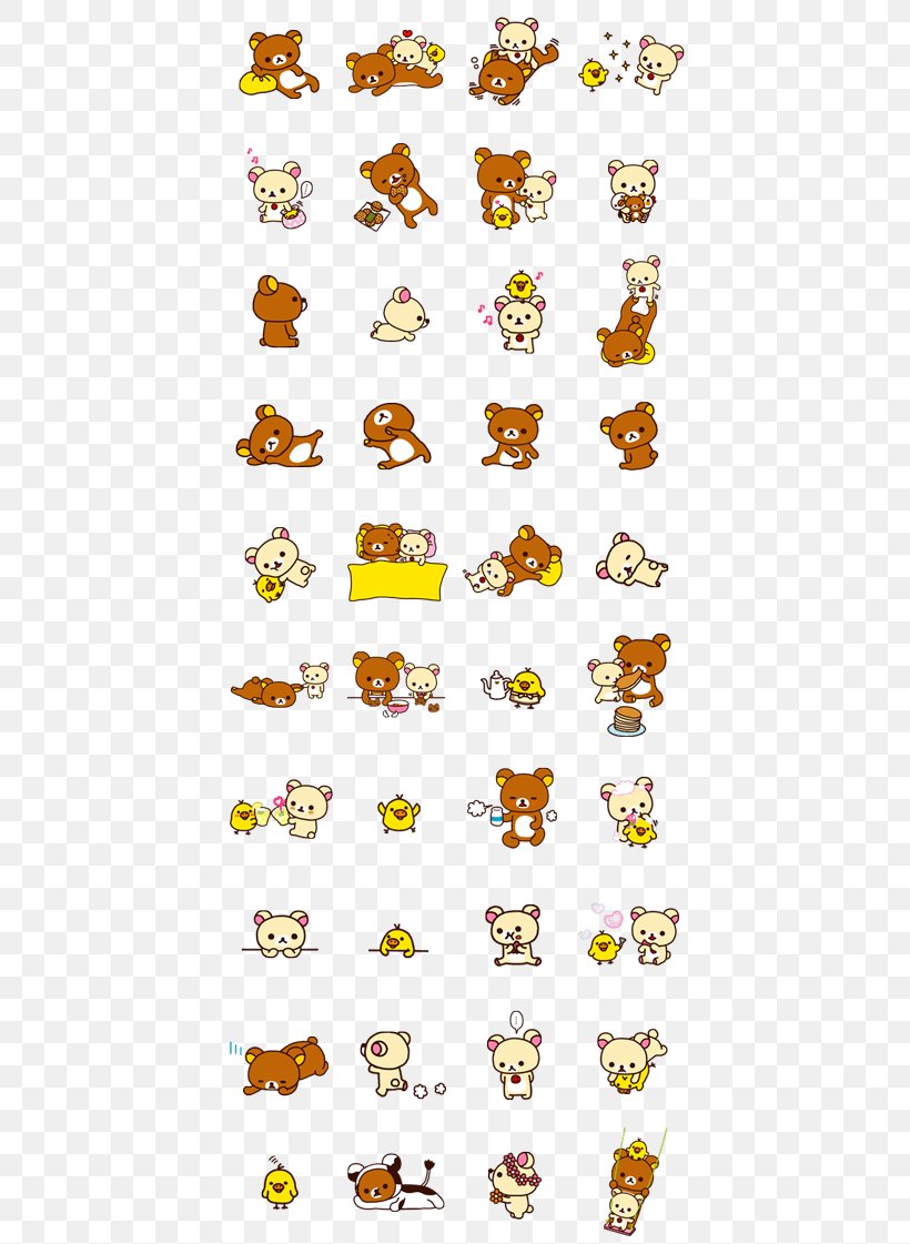 Rilakkuma Sticker LINE Imagineer Bear, PNG, 420x1121px, Rilakkuma, Bear, Emoji, Emoticon, Free Line Download Free