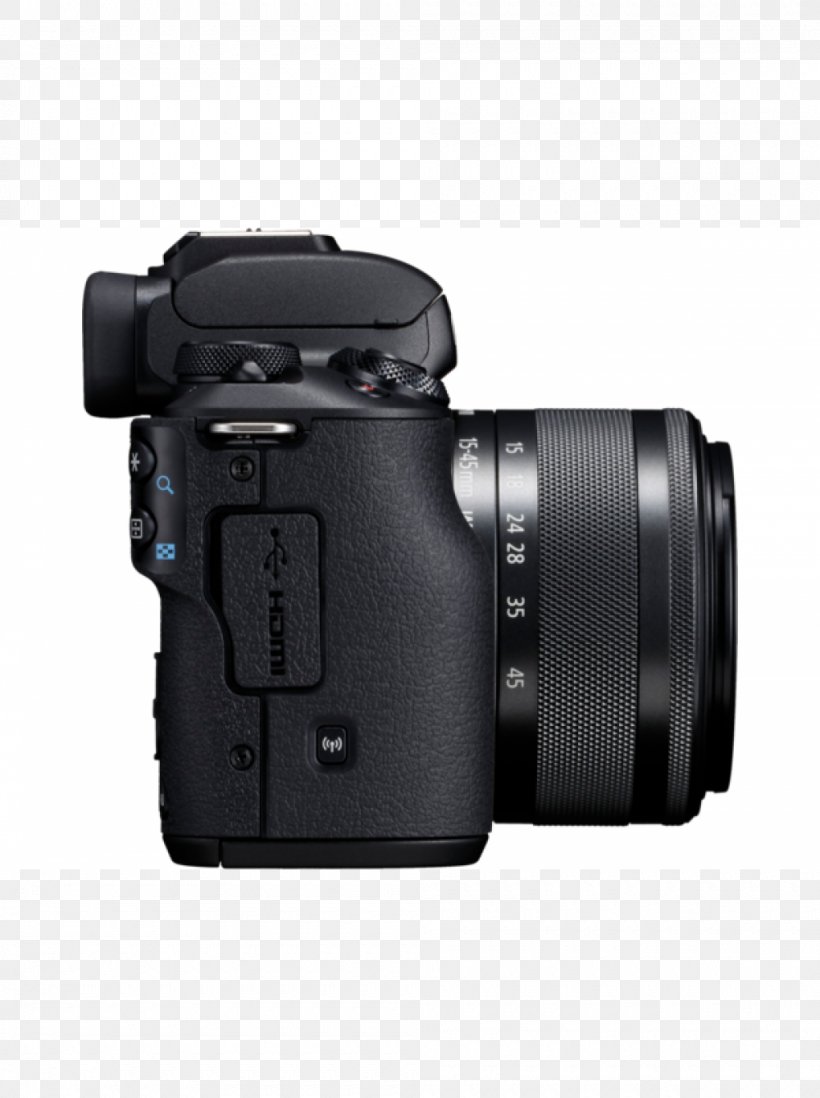 Canon EOS M50 Mirrorless Interchangeable-lens Camera, PNG, 1000x1340px, 4k Resolution, Canon Eos M50, Active Pixel Sensor, Camera, Camera Accessory Download Free