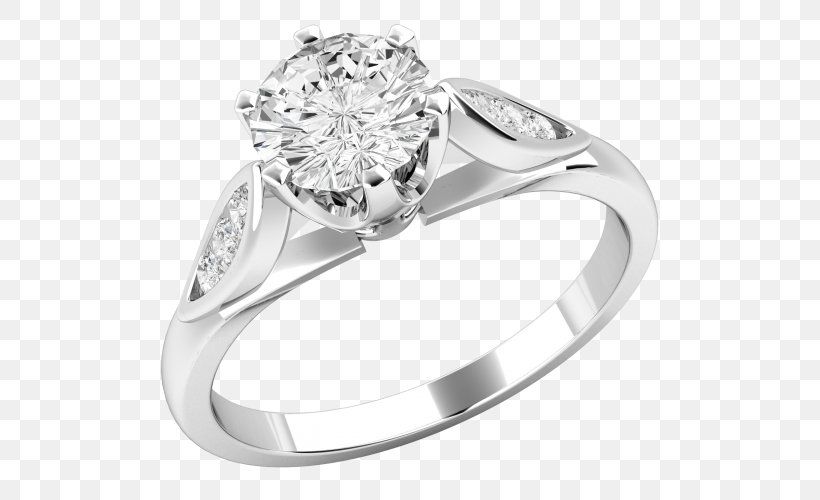 Engagement Ring Diamond Solitaire Wedding Ring, PNG, 500x500px, Ring, Body Jewellery, Body Jewelry, Cut, Diamond Download Free