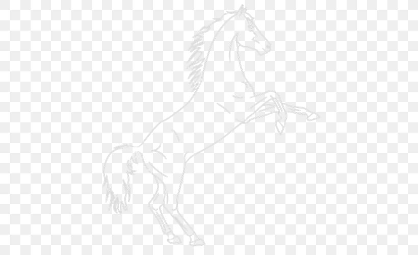 Mane Stallion Mustang Colt Halter, PNG, 500x500px, Mane, Arm, Artwork, Black And White, Colt Download Free