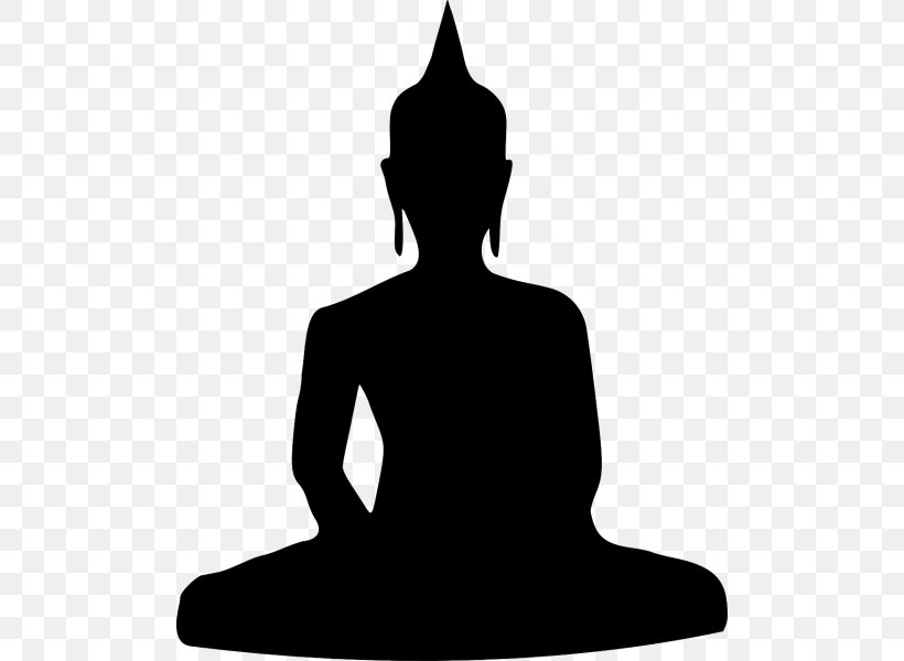 Buddhism Meditation Silhouette Clip Art, PNG, 500x600px, Buddhism, Black And White, Buddharupa, Buddhist Meditation, Drawing Download Free