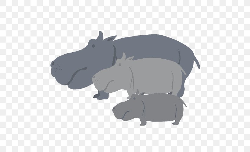 Hippopotamus Pig Mammal Animal, PNG, 500x500px, Hippopotamus, Animal, Black And White, Carnivora, Carnivoran Download Free