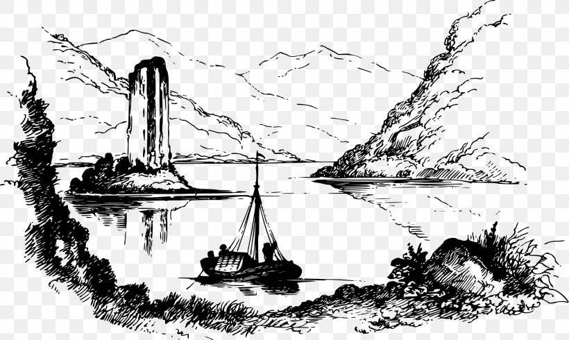 Mouse Tower Drawing Visual Arts, PNG, 2400x1435px, Mouse Tower, Artwork, Black And White, Boat, Brigantine Download Free