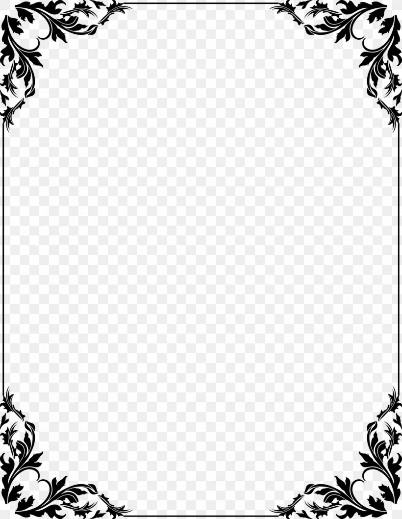 Borders And Frames Picture Frames Clip Art, PNG, 1239x1600px, Borders And Frames, Area, Art, Black, Black And White Download Free