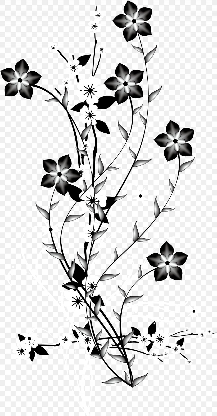 Flower Vector Png Black And White - Images | Amashusho
