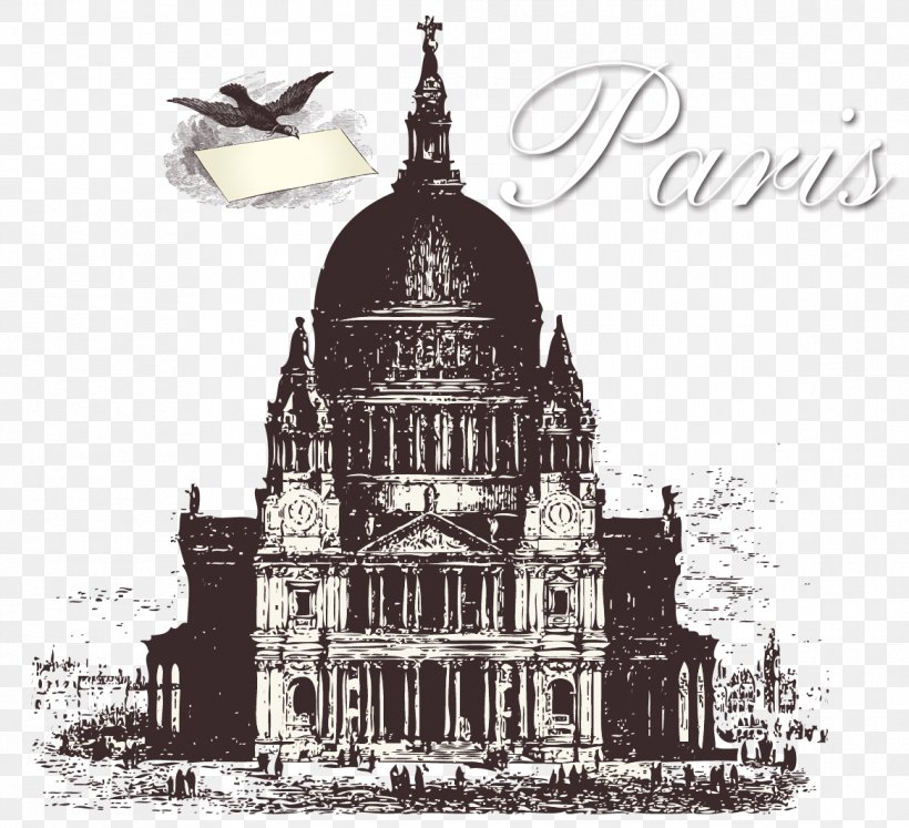 London Paris Postage Stamp, PNG, 1166x1063px, London, Black And White, Building, Chapel, Facade Download Free