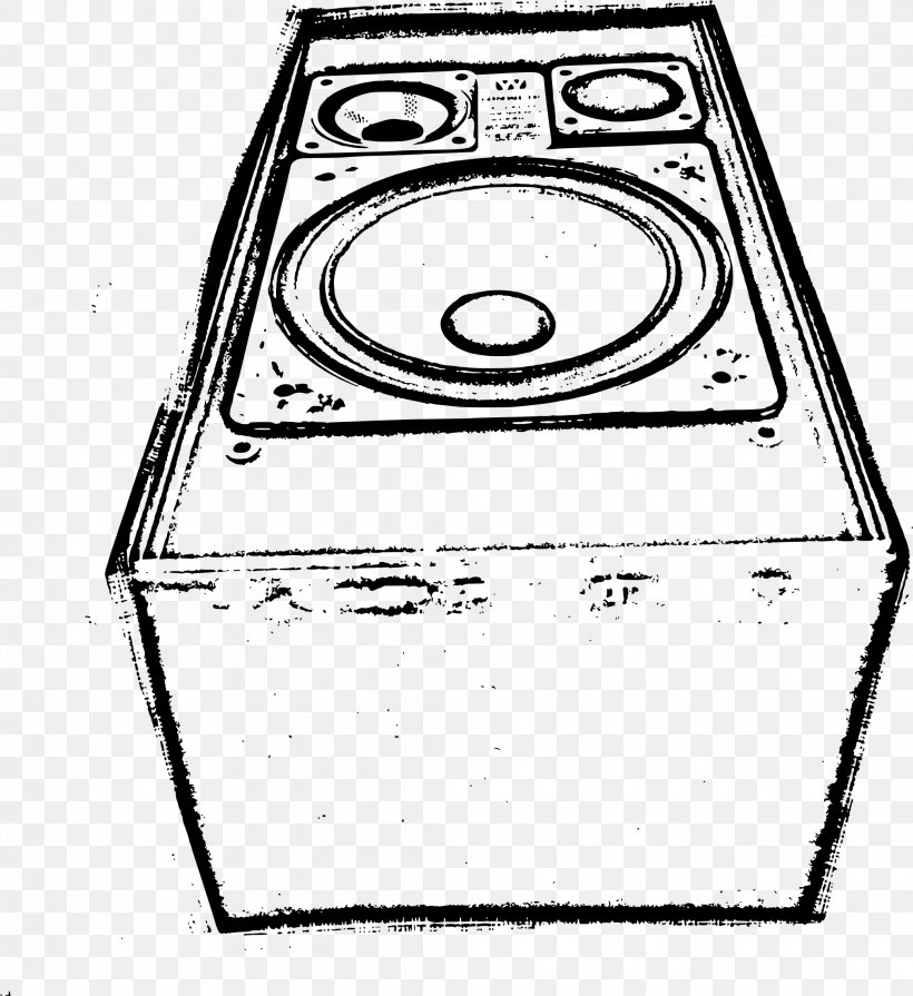 Loudspeaker Line Art Clip Art, PNG, 2083x2274px, Loudspeaker, Area, Bass, Black And White, Drawing Download Free