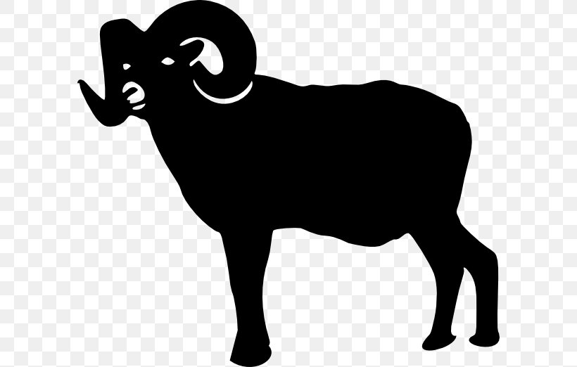 Sheep Silhouette Clip Art, PNG, 600x522px, Sheep, Bighorn Sheep, Black, Black And White, Bull Download Free