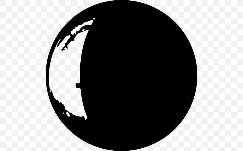 Crescent Lunar Phase Moon Symbol, PNG, 512x512px, Crescent, Black, Black And White, Disk, Impact Crater Download Free