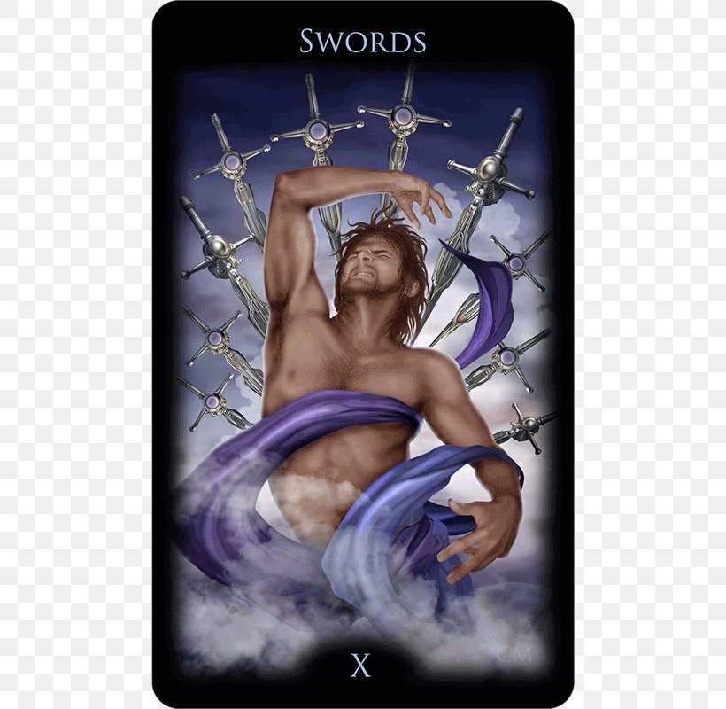 Legacy Of The Divine Tarot The Gilded Tarot Ten Of Swords Oracle Of Visions, PNG, 600x800px, Legacy Of The Divine Tarot, Ciro Marchetti, E Waite, Fantasy, Fictional Character Download Free