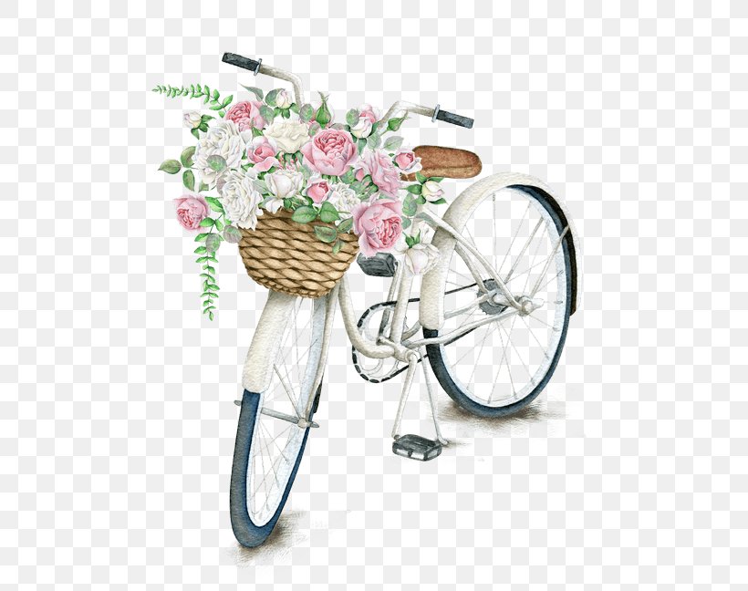 Bicycle Clip Art Flower Basket, PNG, 550x648px, Bicycle, Basket, Bicycle Accessory, Bicycle Basket, Bicycle Baskets Download Free