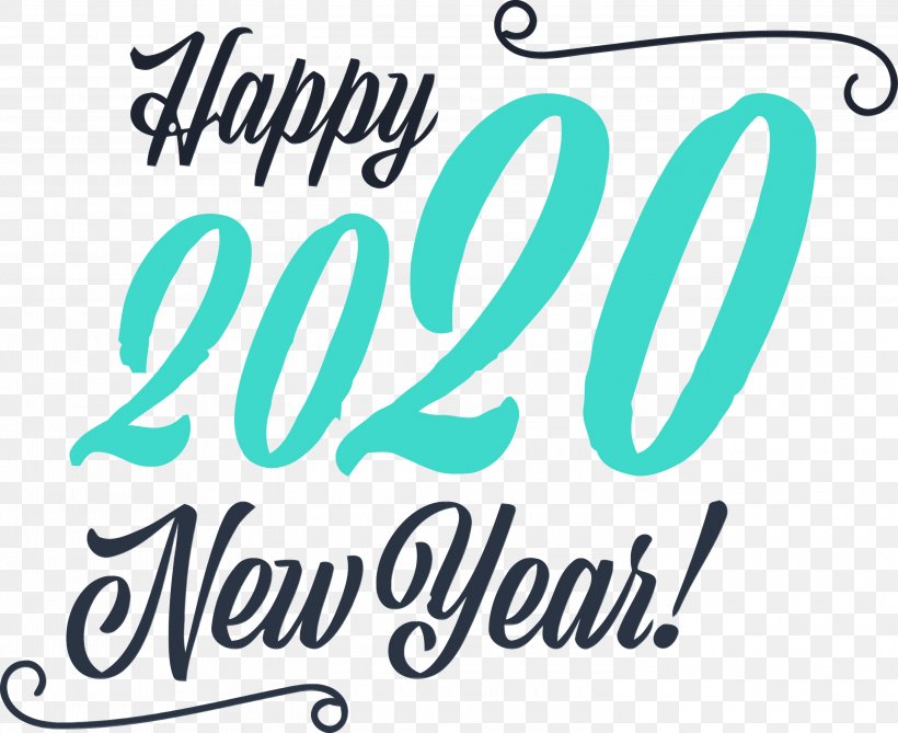 Font Text Calligraphy Logo, PNG, 3000x2448px, 2020, Happy New Year 2020, Calligraphy, Logo, New Years 2020 Download Free