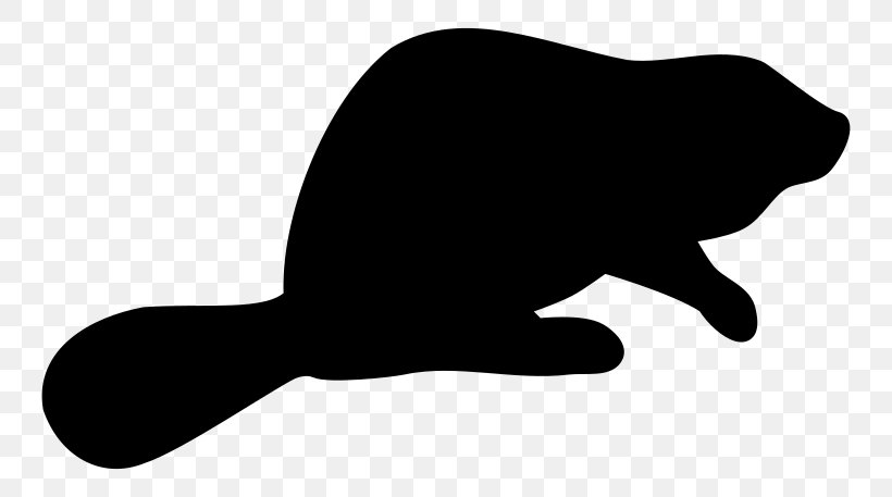 Beaver Silhouette Clip Art, PNG, 800x457px, Beaver, Black, Black And White, Carnivoran, Cartoon Download Free