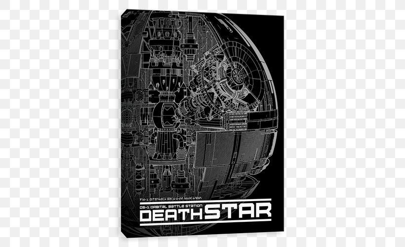 Death Star Star Wars Canvas Poster Art, PNG, 500x500px, Death Star, Art, Black And White, Brand, Canvas Download Free