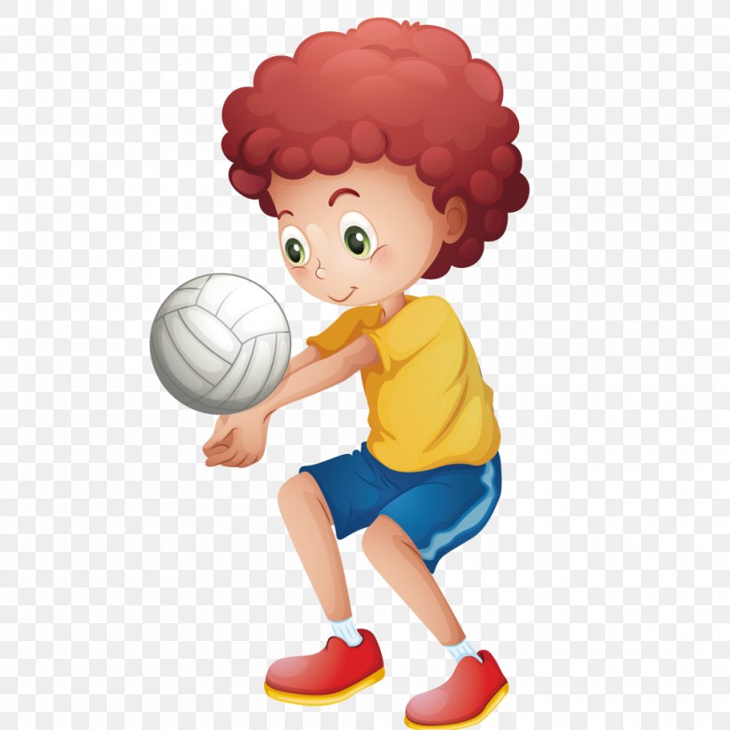 Sport Child Volleyball Illustration, PNG, 1000x1000px, Sport, Athlete, Ball, Boy, Cartoon Download Free