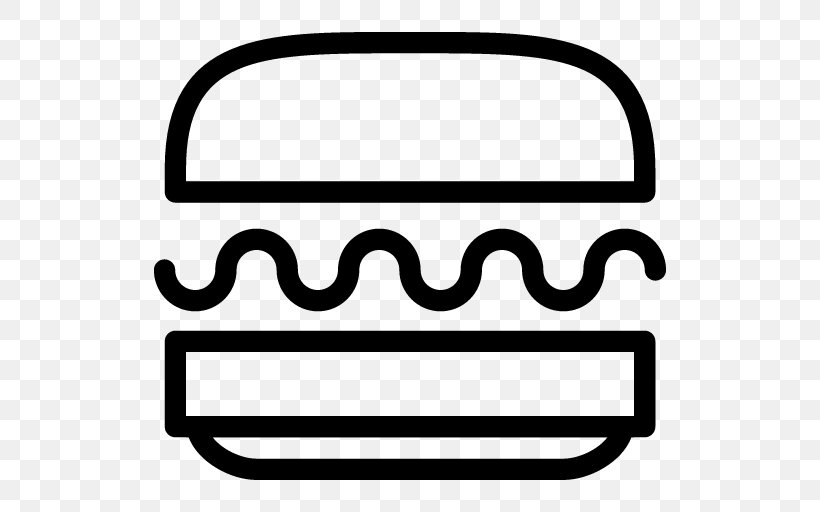Hamburger Cheeseburger Fast Food Breakfast, PNG, 512x512px, Hamburger, Auto Part, Black And White, Bread, Breakfast Download Free