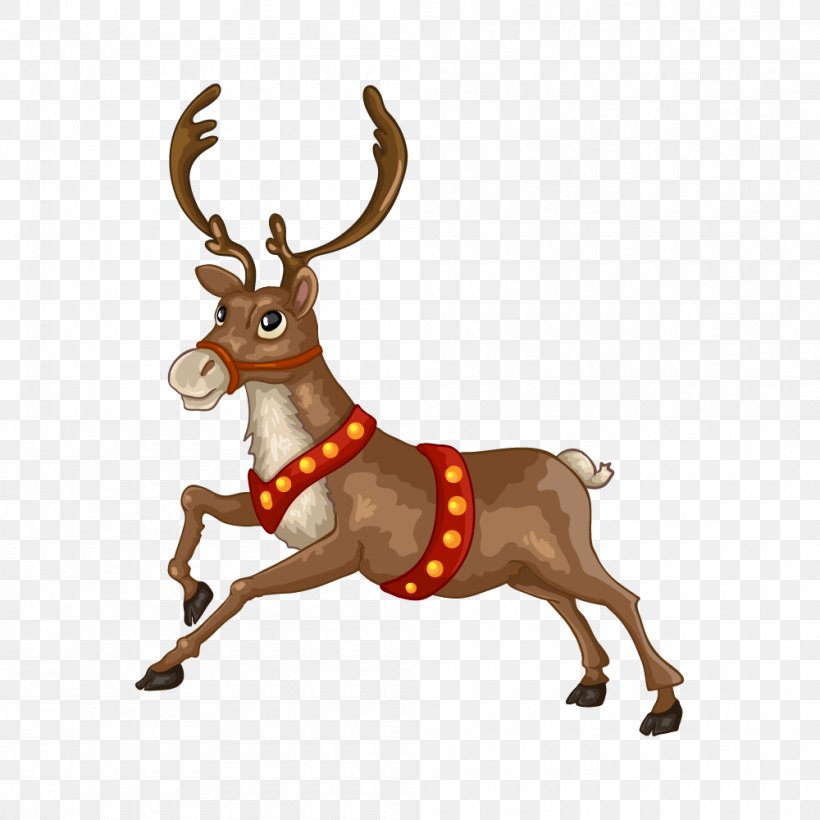 Santa Claus Reindeer Stock Photography Vector Graphics Christmas Day, PNG,  1000x1000px, Santa Claus, Animal Figure, Antler,