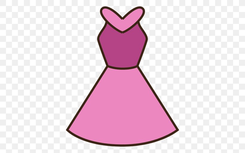 Pink Dress Clip Art, PNG, 512x512px, Pink, Area, Artwork, Clothing, Dress Download Free