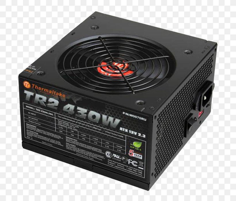 Power Supply Unit Graphics Cards & Video Adapters ATX Power Converters Thermaltake, PNG, 700x700px, 80 Plus, Power Supply Unit, Atx, Audio, Computer Download Free