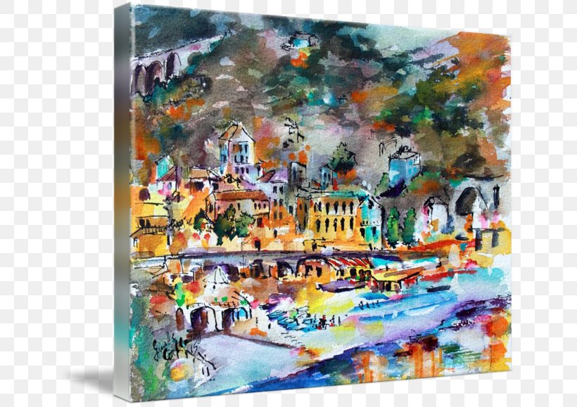 Watercolor Painting Stazione Monterosso Art Imagekind, PNG, 650x579px, Painting, Amusement Park, Art, Artwork, Canvas Download Free
