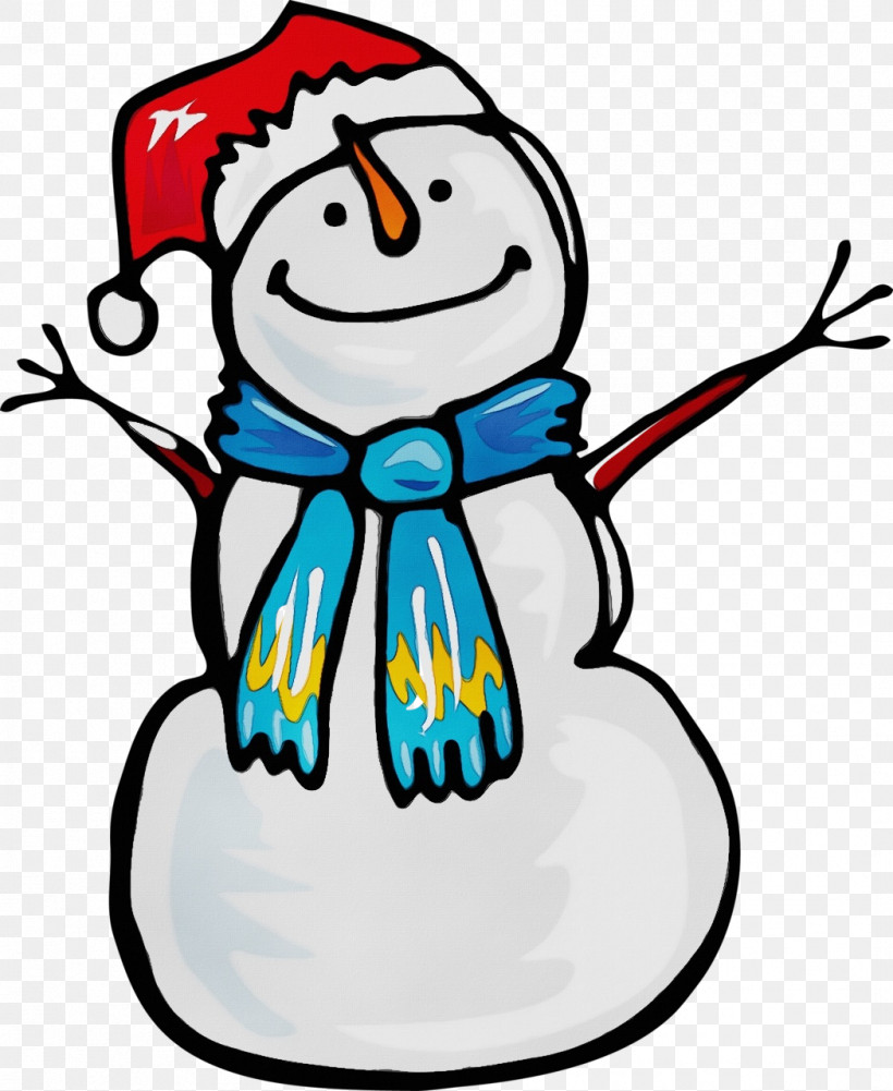 Snowman, PNG, 1048x1280px, Watercolor, Cartoon, Line Art, Paint, Smile Download Free