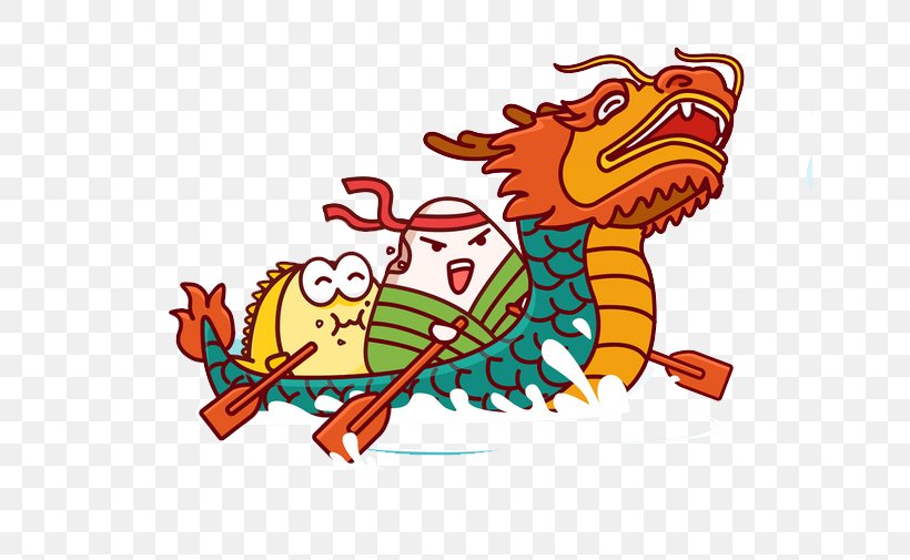 Zongzi Dragon Boat Festival Bateau-dragon Cartoon, PNG, 644x505px, Zongzi, Area, Art, Bateaudragon, Beak Download Free