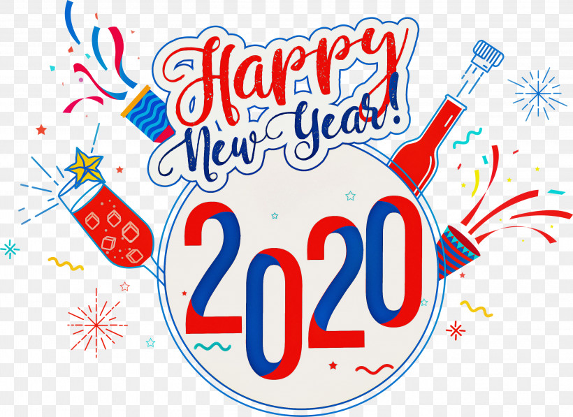 Happy New Year 2020 Happy 2020 2020, PNG, 3000x2187px, 2020, Happy New Year 2020, Happy 2020, Independence Day, Line Download Free