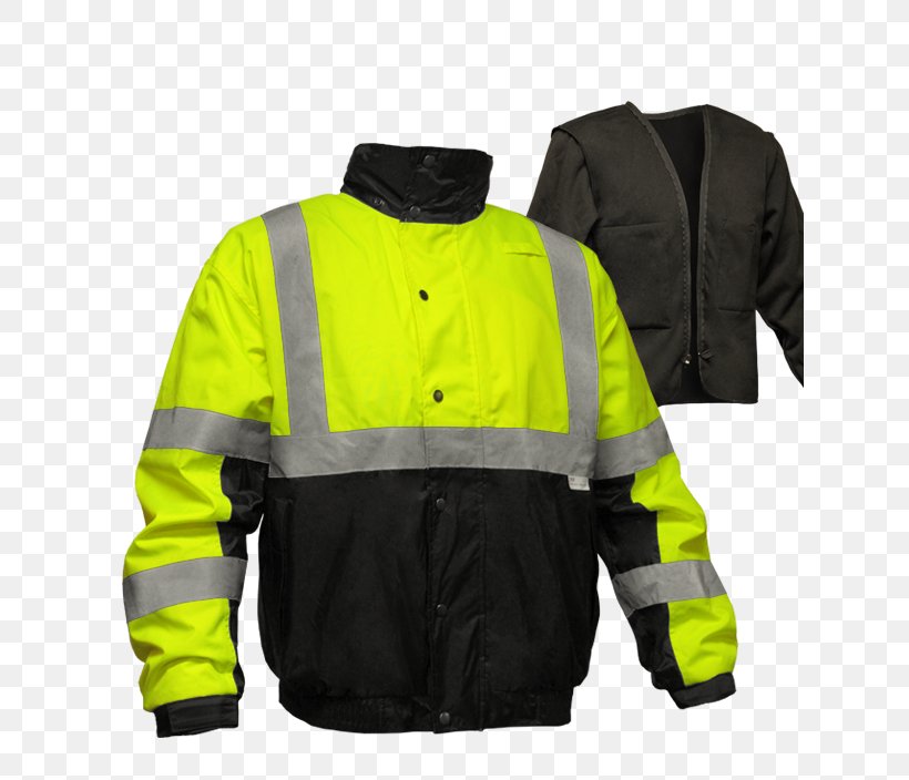 High-visibility Clothing Flight Jacket Personal Protective Equipment, PNG, 630x704px, Highvisibility Clothing, Clothing, Clothing Sizes, Flight Jacket, Gilets Download Free