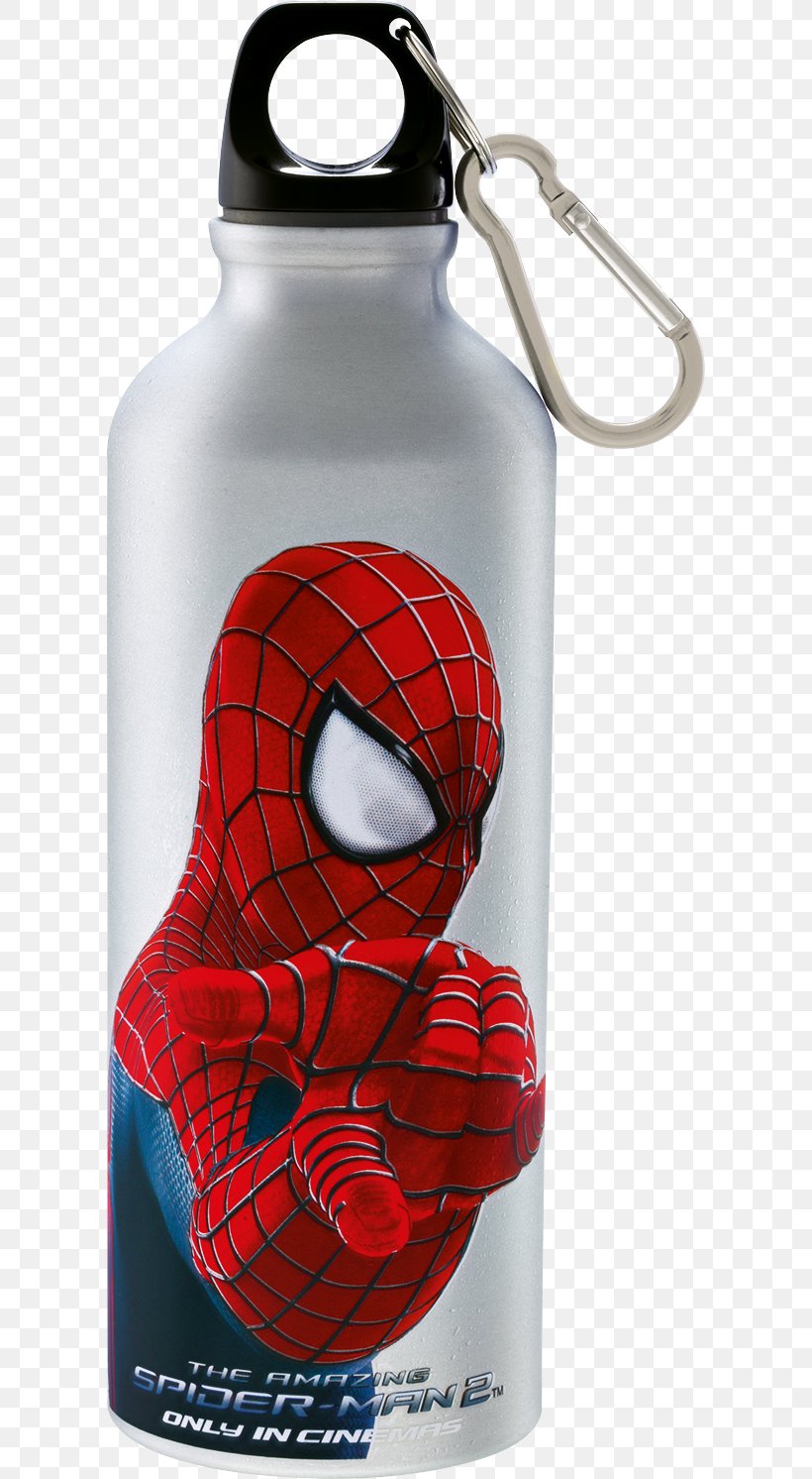 Spider-Man Marvel Comics Superhero Movie Water Bottles, PNG, 606x1492px, Spiderman, Amazing Spiderman, Amazing Spiderman 2, Bottle, Captain America Civil War Download Free