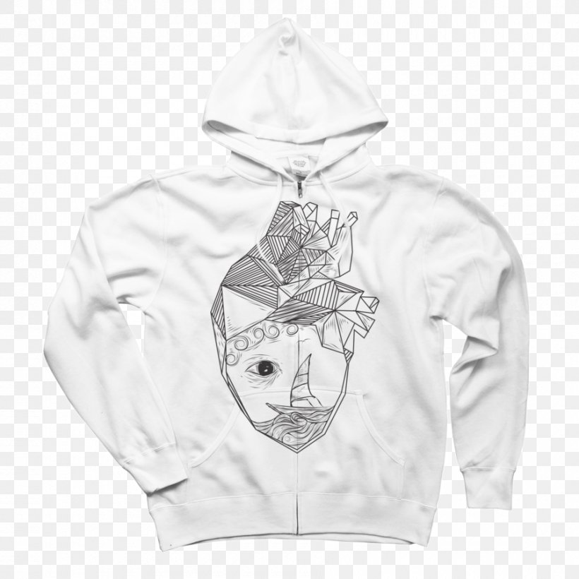 Hoodie T-shirt Zipper Tołstojówka Design By Humans, PNG, 900x900px, Hoodie, Black And White, Clothing, Design By Humans, Fly Download Free