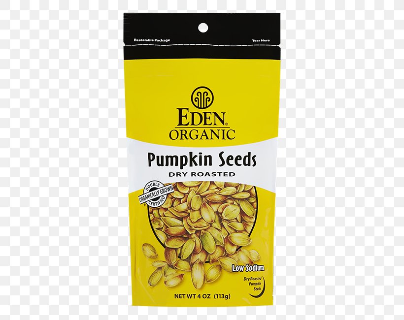 Organic Food Pumpkin Seed Eden Foods Inc. Dry Roasting, PNG, 650x650px, Organic Food, Biscuits, Cucurbita, Dried Fruit, Dry Roasting Download Free