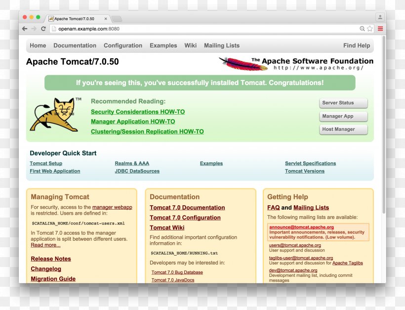 Apache Tomcat Java Servlet Installation Apache Software Foundation Computer Servers, PNG, 2420x1852px, Apache Tomcat, Apache Http Server, Apache Software Foundation, Apache Struts 1, Area Download Free