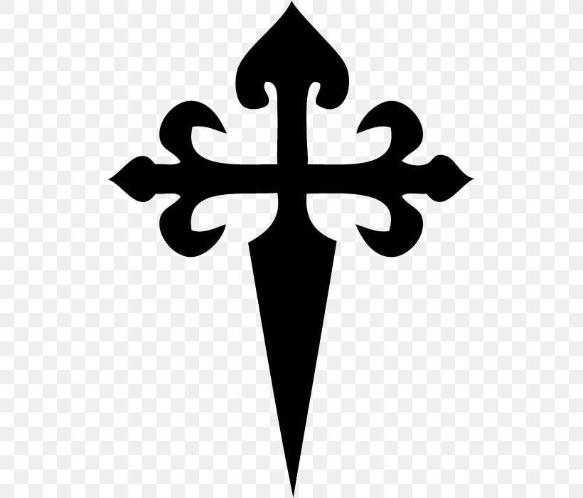 Cross Of Saint James Camino De Santiago Cathedral Of Santiago De Compostela Maltese Cross, PNG, 515x700px, Cross, Andrew, Black And White, Camino De Santiago, Cathedral Of Santiago De Compostela Download Free