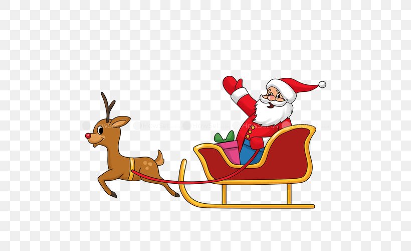 Santa Claus Reindeer Christmas Ornament Christmas Tree, PNG, 500x500px, Santa Claus, Caricature, Cartoon, Christmas, Christmas Ornament Download Free