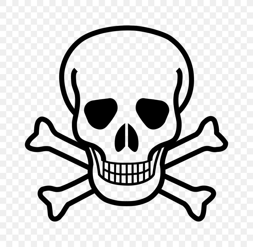 Skull And Bones Skull And Crossbones Human Skull Symbolism Clip Art, PNG, 800x800px, Skull And Bones, Artwork, Black And White, Bone, Death Download Free