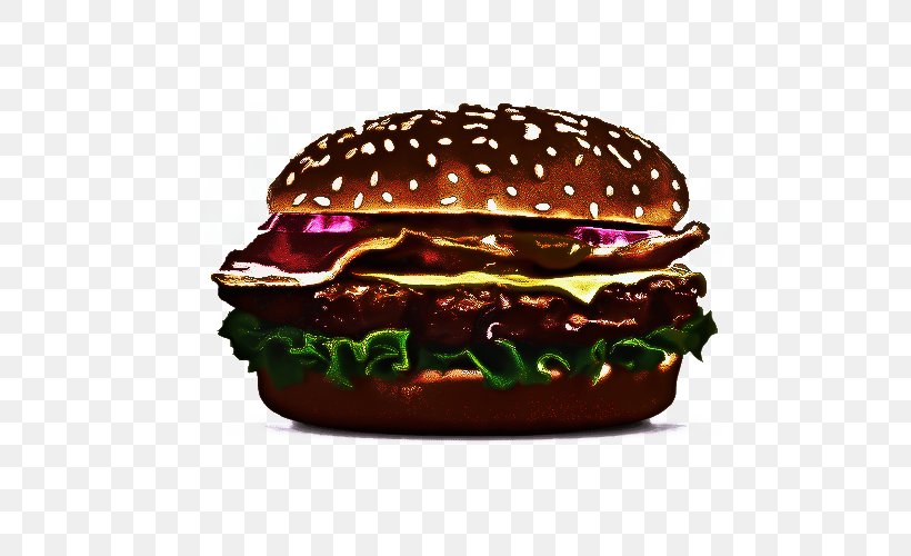 Junk Food Cartoon, PNG, 500x500px, Cheeseburger, American Food, Baconator, Baked Goods, Bun Download Free