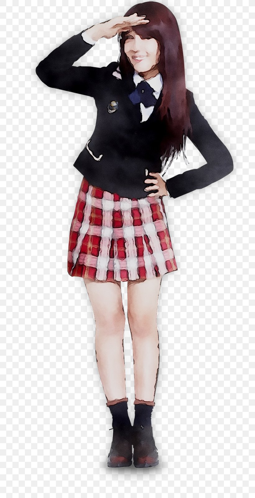 School Uniform Tartan Fashion Skirt, PNG, 744x1596px, School Uniform, Clothing, Costume, Fashion, Footwear Download Free