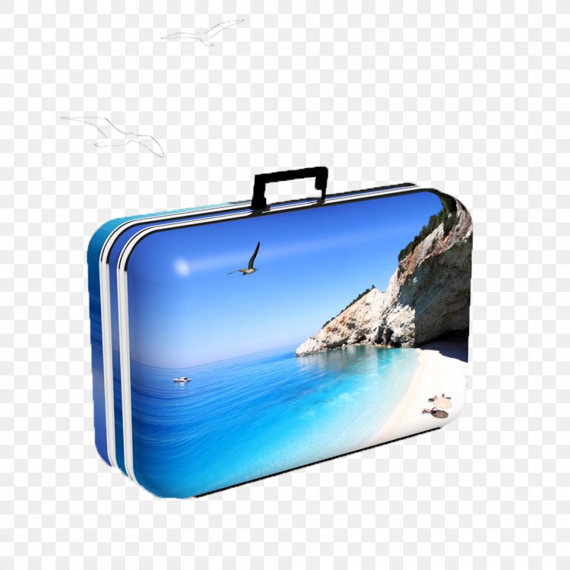 Suitcase Beach Clip Art, PNG, 1000x1000px, Suitcase, Beach, Blue, Brand, Cobalt Blue Download Free