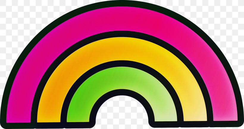 Cute Rainbow, PNG, 2999x1591px, Cute Rainbow, Magenta, Yellow Download Free
