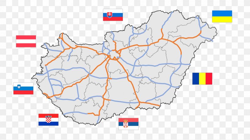 Roads In Hungary Transport In Hungary Rail Transport M1 Motorway Rapid Transit, PNG, 2000x1125px, Roads In Hungary, Area, Controlledaccess Highway, Diagram, Highway Download Free