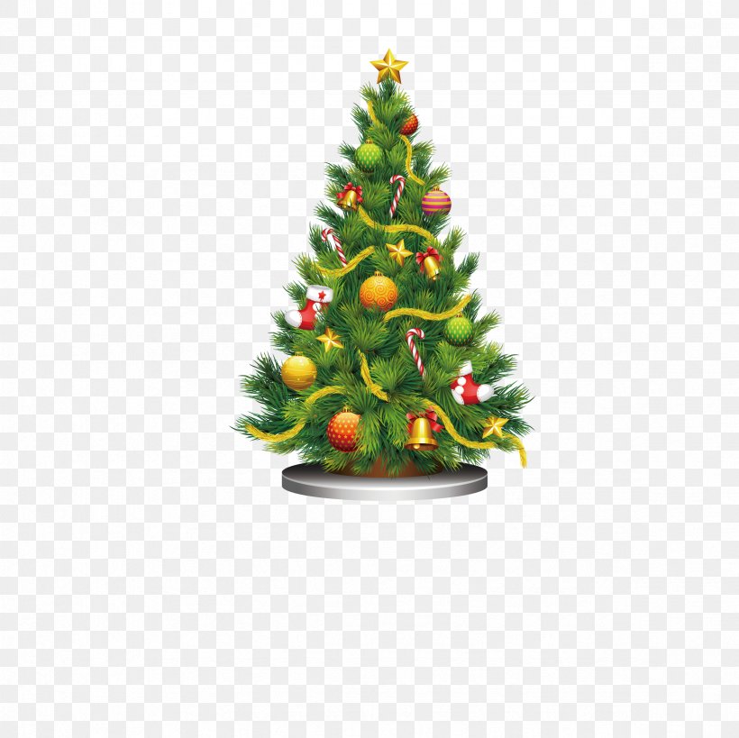 Santa Claus Christmas Tree Gift Clip Art, PNG, 2362x2362px, Santa Claus, Christmas, Christmas Decoration, Christmas Gift, Christmas Lights Download Free