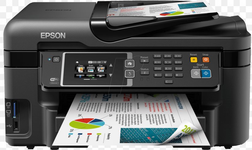 Multi-function Printer Epson Inkjet Printing, PNG, 1560x928px, Printer, Airprint, Duplex Printing, Electronic Device, Epson Download Free