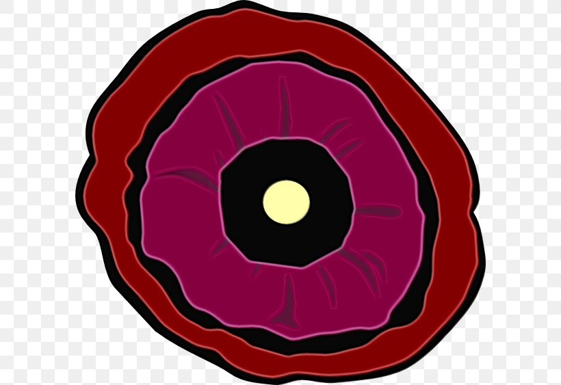 Red Pink Circle Eye Magenta, PNG, 600x563px, Watercolor, Eye, Magenta, Paint, Petal Download Free