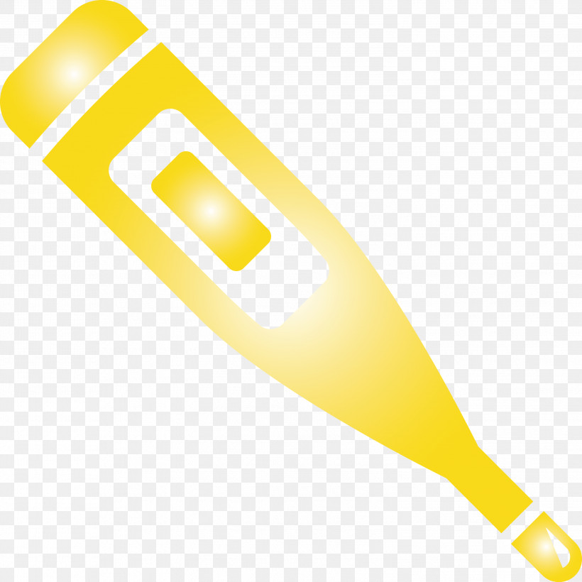 Thermometer Health Care, PNG, 2997x3000px, Thermometer, Health Care, Line, Yellow Download Free