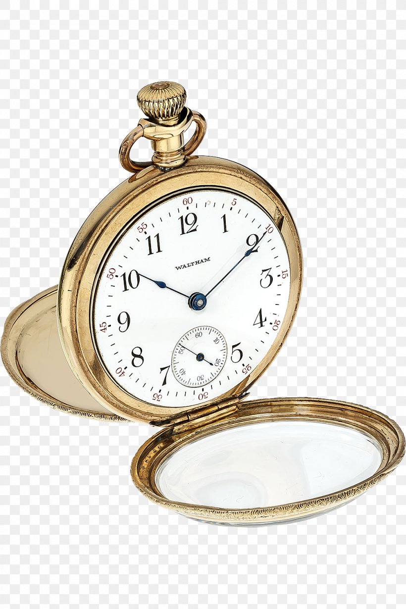 Waltham Watch Company Pocket Watch Clock, PNG, 1000x1500px, Waltham, Brass, Clock, Gold, Gold Plating Download Free