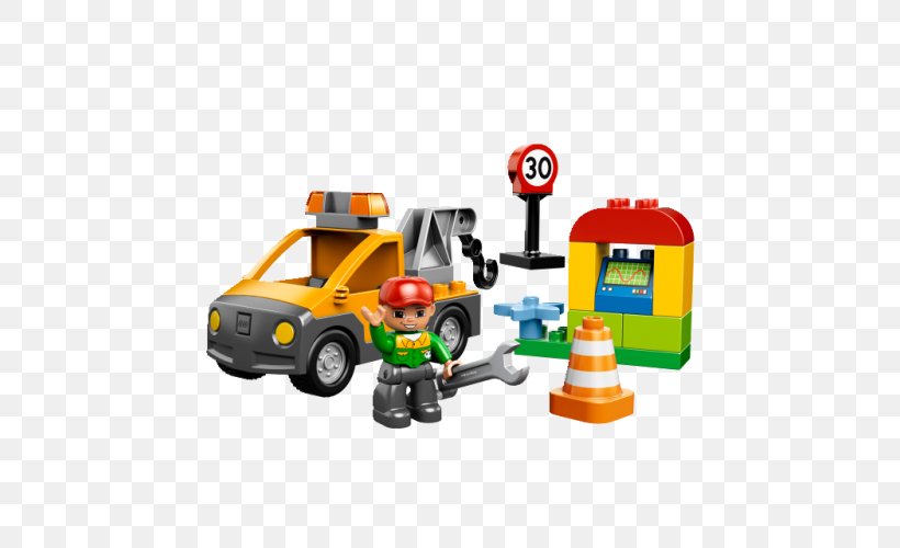 Lego Duplo LEGO 10814 DUPLO Town Tow Truck Toy Lego Minifigure, PNG, 500x500px, Lego, Amazoncom, Bricklink, Lego 60056 City Tow Truck, Lego Canada Download Free