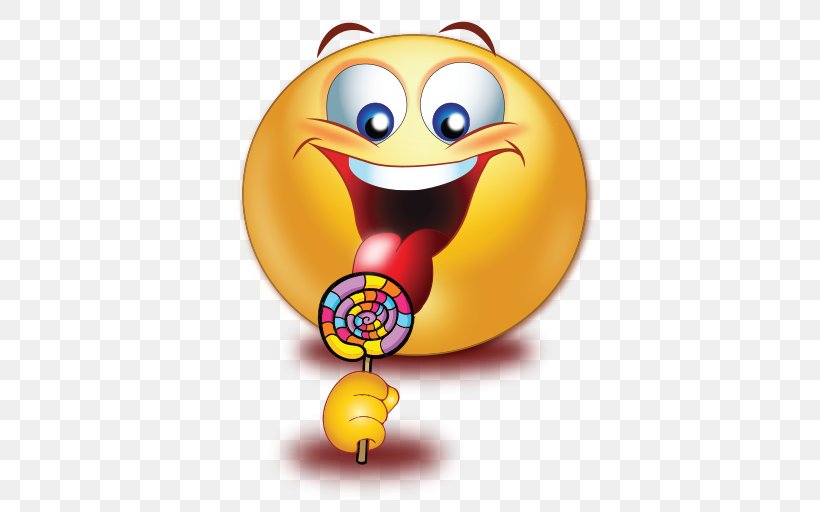Smiley Lollipop Emoji Emoticon Clip Art, PNG, 512x512px, Smiley, Animated Cartoon, Animation, Ball, Candy Download Free